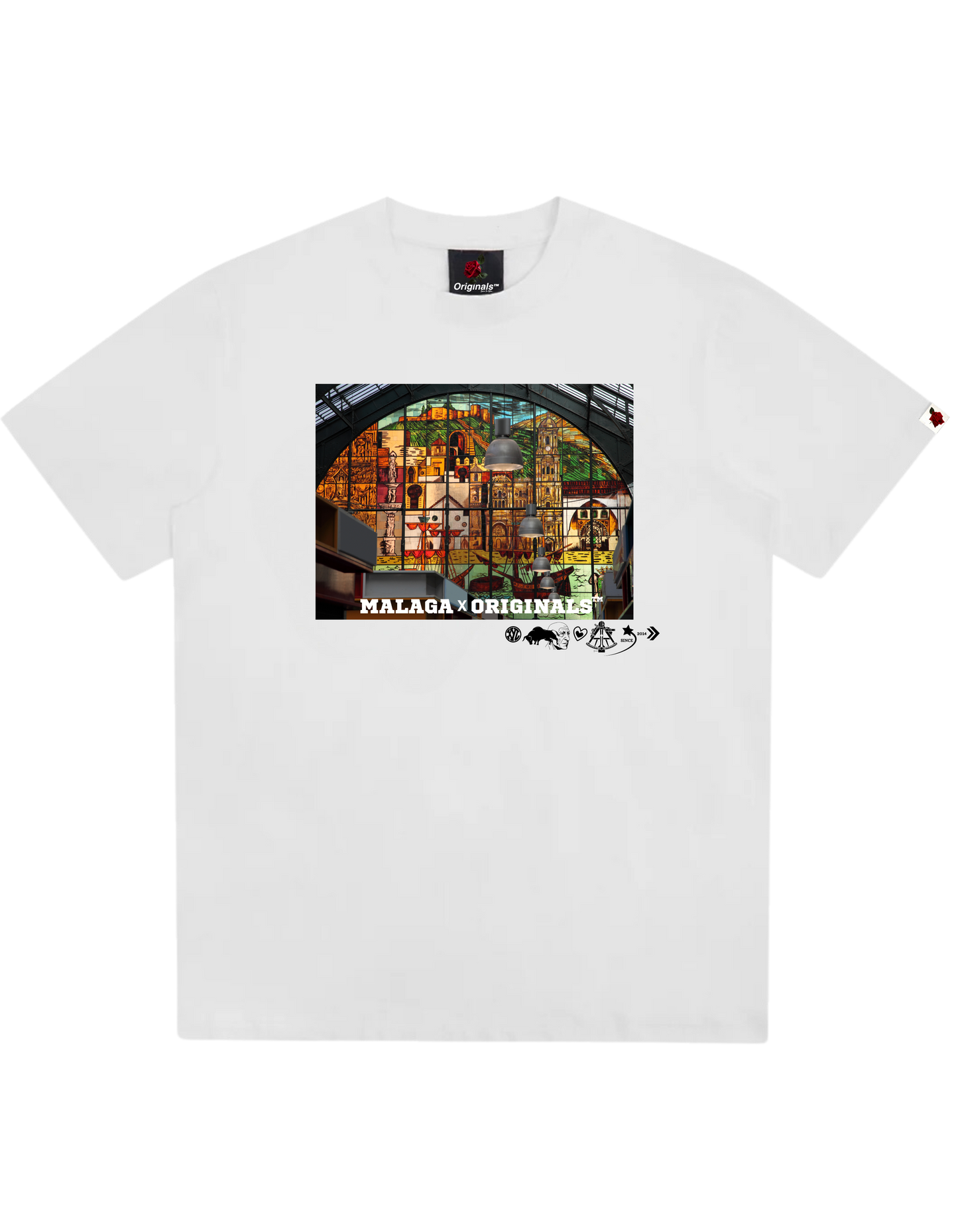 Malaga Central Market Window T-Shirt-White