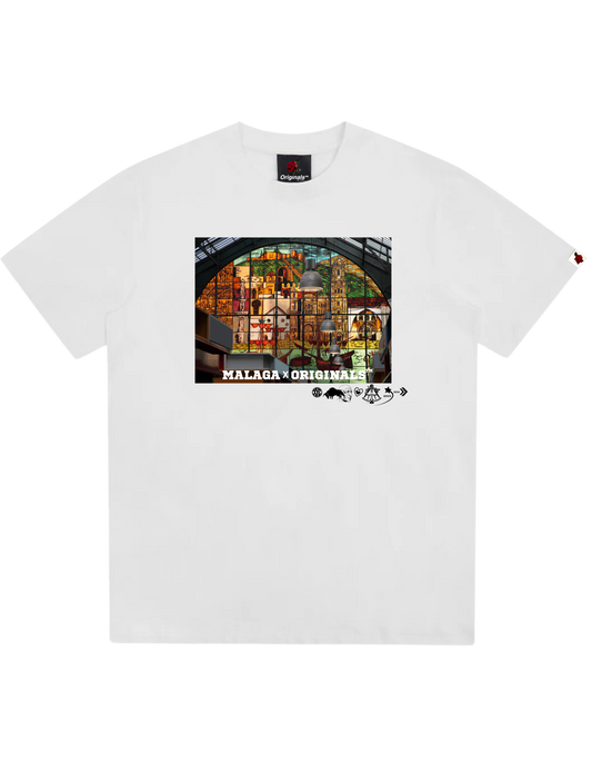 Malaga Central Market Window T-Shirt-White