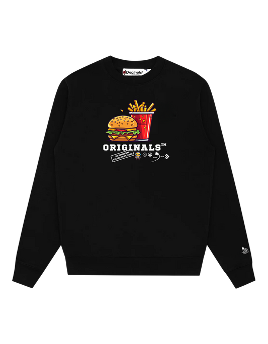 Hamburger Crewneck-Black