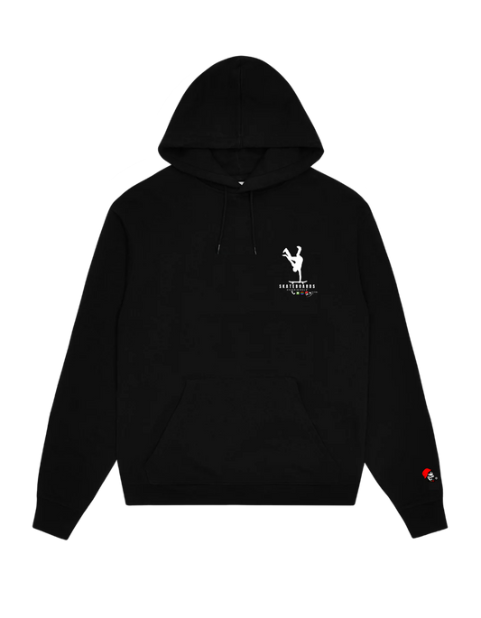 One Arm Handstand Kickflip Unisex Pullover Hoodie-Black