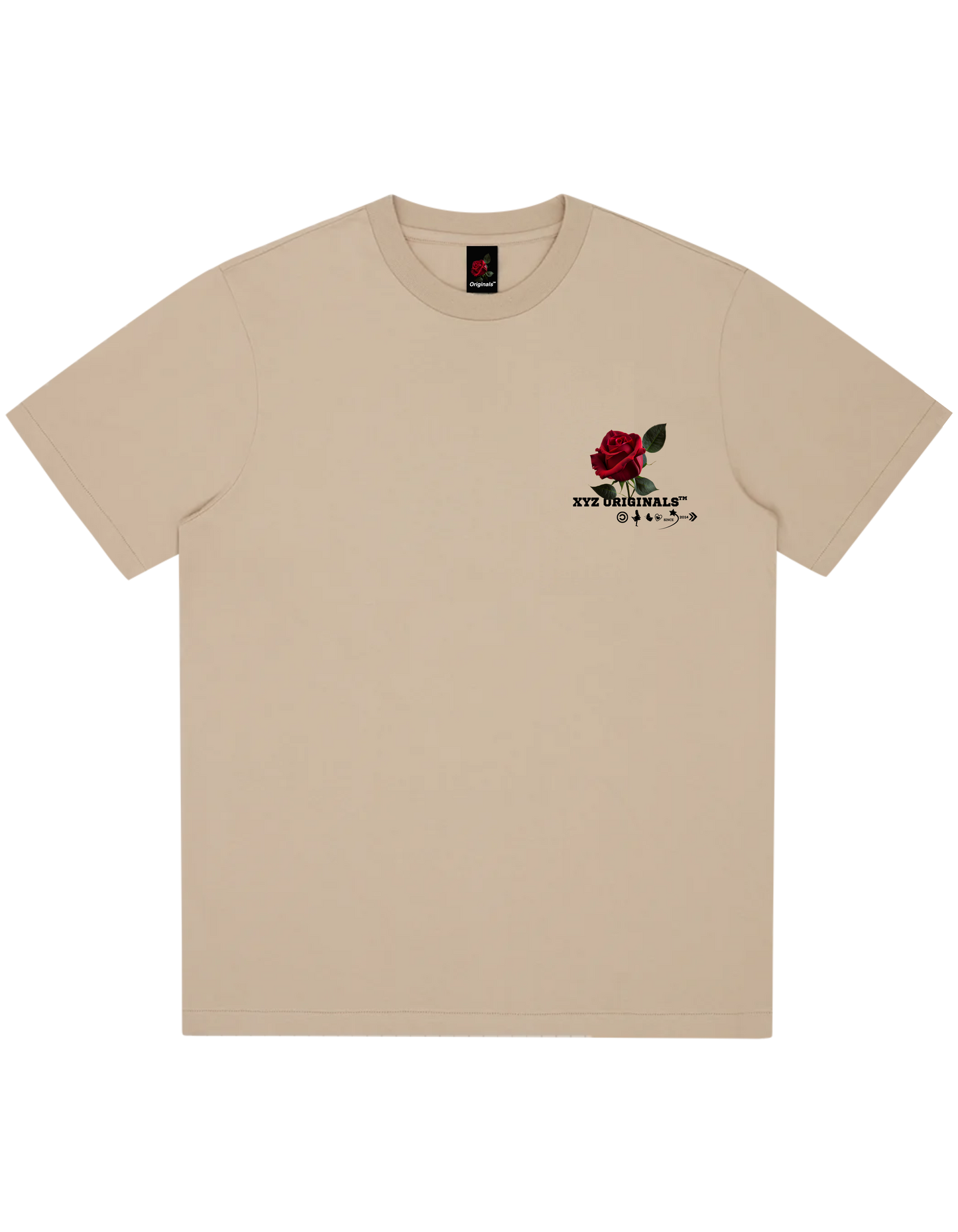 XO™ Rose Logo Unisex T-Shirt - Desert Dust