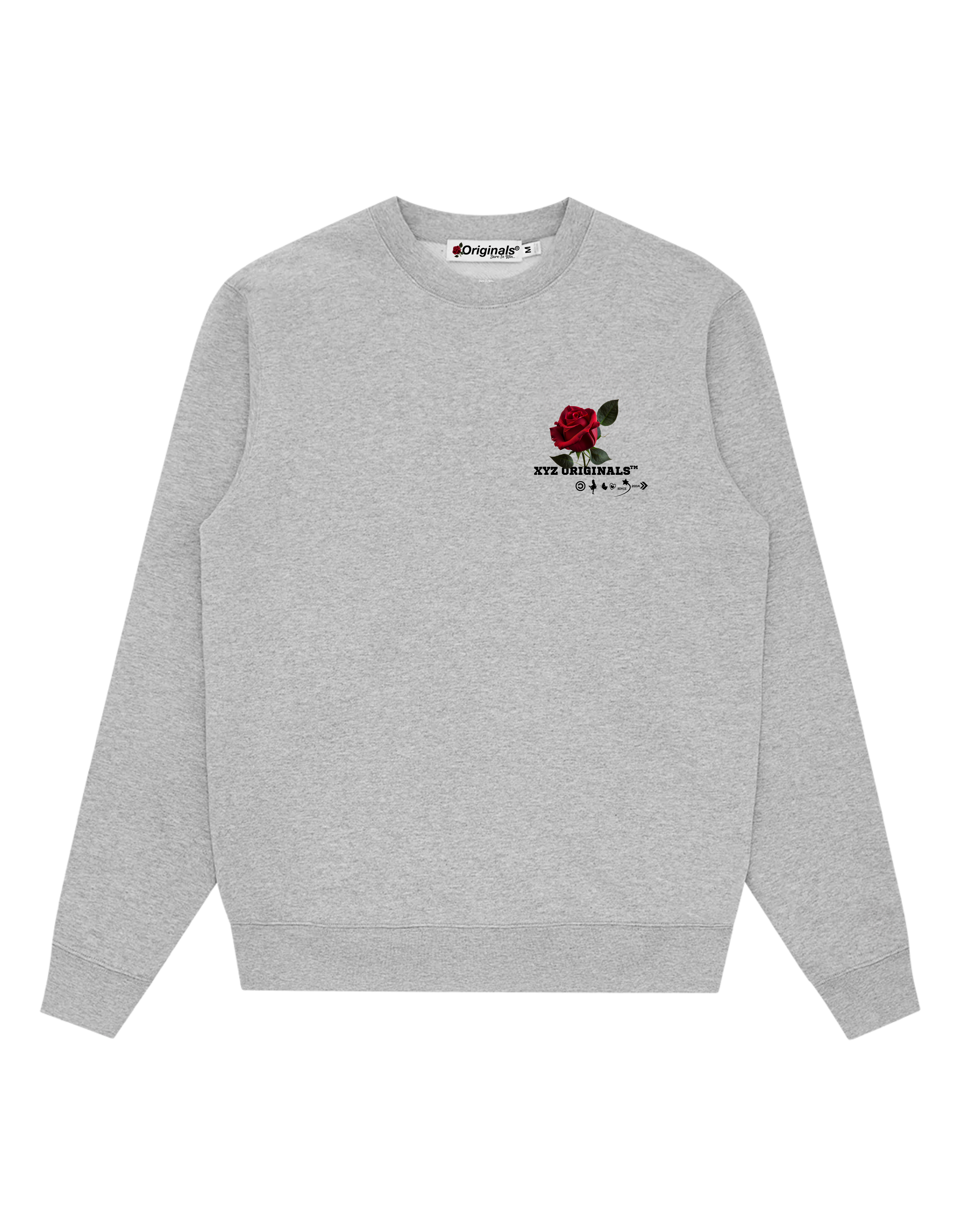 XYZ Originals Rose Logo Unisex Crewneck-HeatherGrey